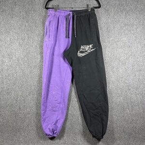Nike Dri-FIT Standard Issue Premium Basketball Pants Black Purple Mens Medium